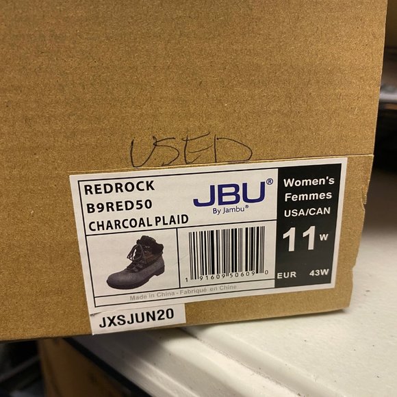 JBU Jambu Redrock CHARCOAL Plaid HIKER Boot w/Foam - Picture 7 of 7